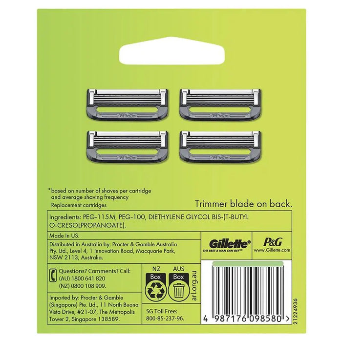 Gillette Labs Razor Blades Cartridges 4 Pack
