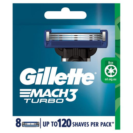 Gillette Mach 3 Turbo Cartridge 8pk.