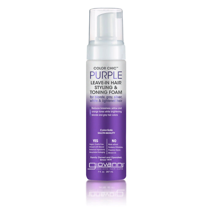 Giovanni Leave In Hair Styling & Toning Foam Color Chic Purple 207ml