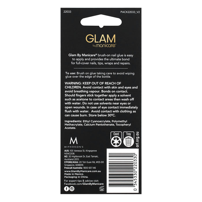 Glam By Manicare Glam Brush-On Nail Glue 4G