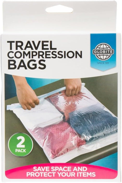 Globite Compression Bag Large Clear 2 Pack