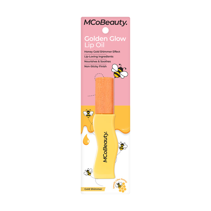 MCo Beauty Golden Glow Lip Oil Gold Shimmer