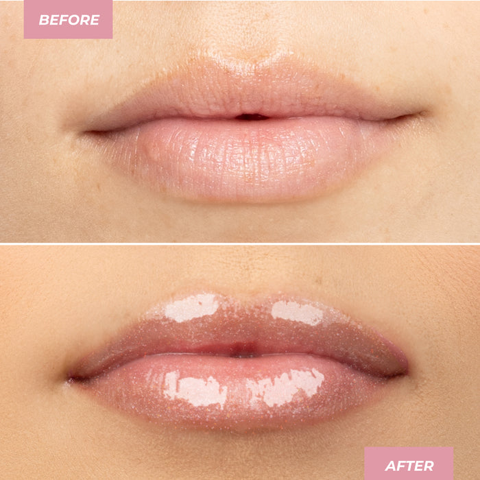 MCo Beauty Golden Glow Lip Oil Coconut Cream Shimmer