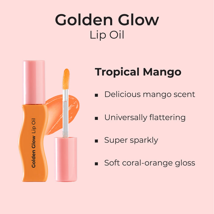 MCo Beauty Golden Glow Lip Oil Tropical Mango