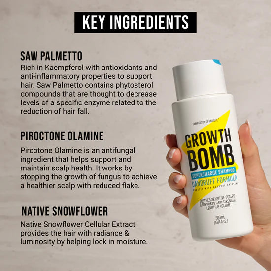 Growth Bomb Anti Dandruff Shampoo 300ml.