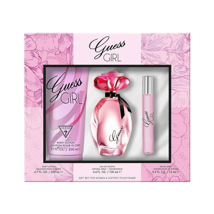 Guess Girl 3 Piece Gift Set Edt 100ml + 15ml Edt + 200ml Body Lotion