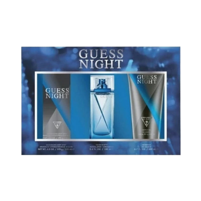 Guess Night Men 3 Piece Gift Set - 100ml EDT + 226ml Deodorant +200ml Shower Gel
