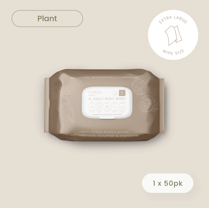 Haleco Baby & Adult Eco Wipes 50Pack