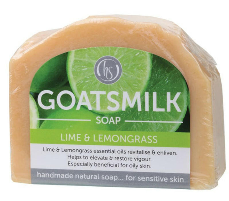 Harmony Soapworks Goat's Milk Soap Lime and Lemongrass 140g.