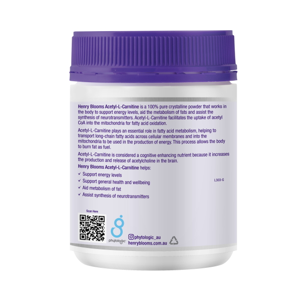 Henry Blooms Acetyl L-Carnitine Powder 250g.