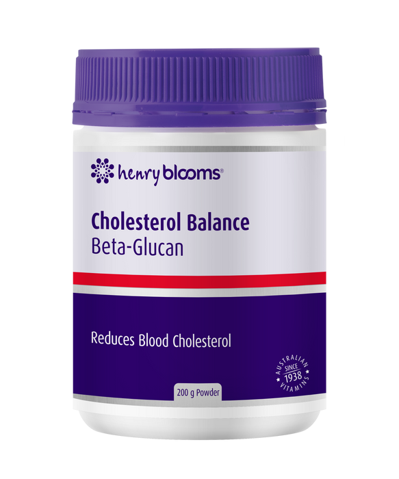 Henry Blooms Cholesterol Balance Beta Glucan 200g Powder.