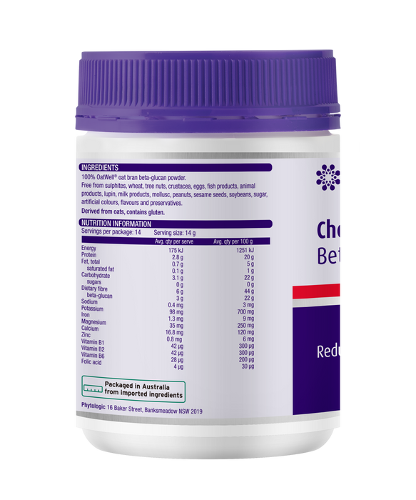 Henry Blooms Cholesterol Balance Beta Glucan 200g Powder.