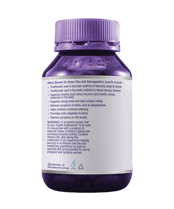 Henry Blooms De-Stress Ultra 60 Capsules.