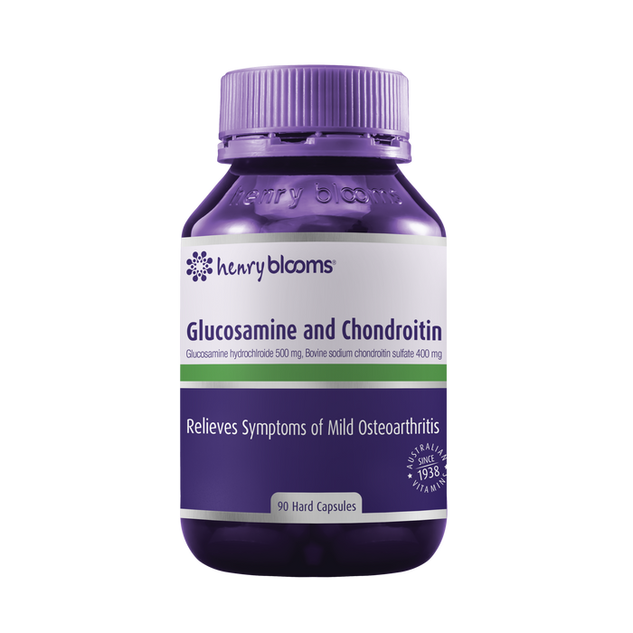 Henry Blooms Glucosamine 500mg & Chondroitin 400mg 90 Capsules.