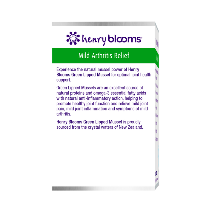 Henry Blooms Green Lipped Mussel 500mg 60 Capsules.