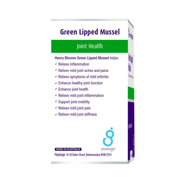 Henry Blooms Green Lipped Mussel 500mg 60 Capsules.