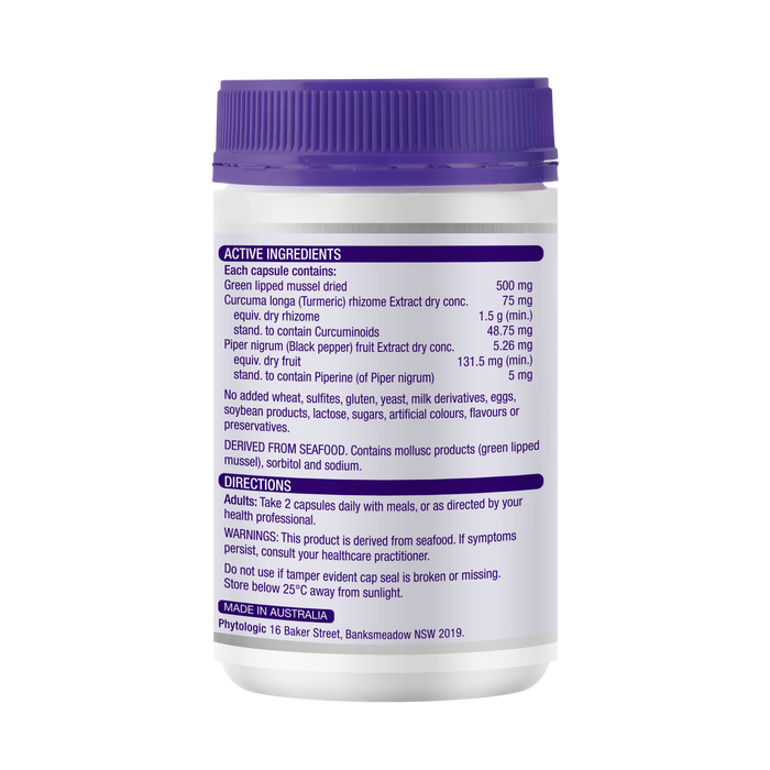 Henry Blooms Green Lipped Mussel and Turmeric 100 Hard capsules.