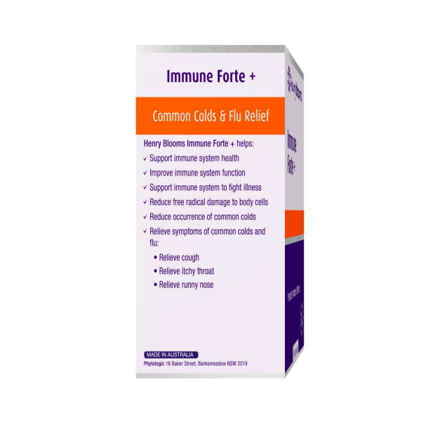 Henry Blooms Immune Forte + 60 Capsules.