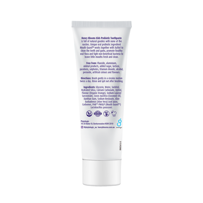 Henry Blooms Kids Probiotic Toothpaste Orange 50g.
