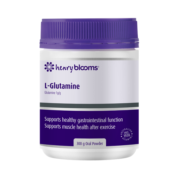 Henry Blooms L-Glutamine 300g Powder.
