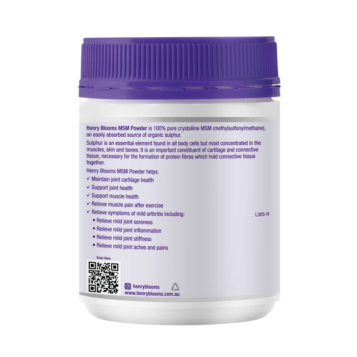 Henry Blooms MSM Powder 300g.