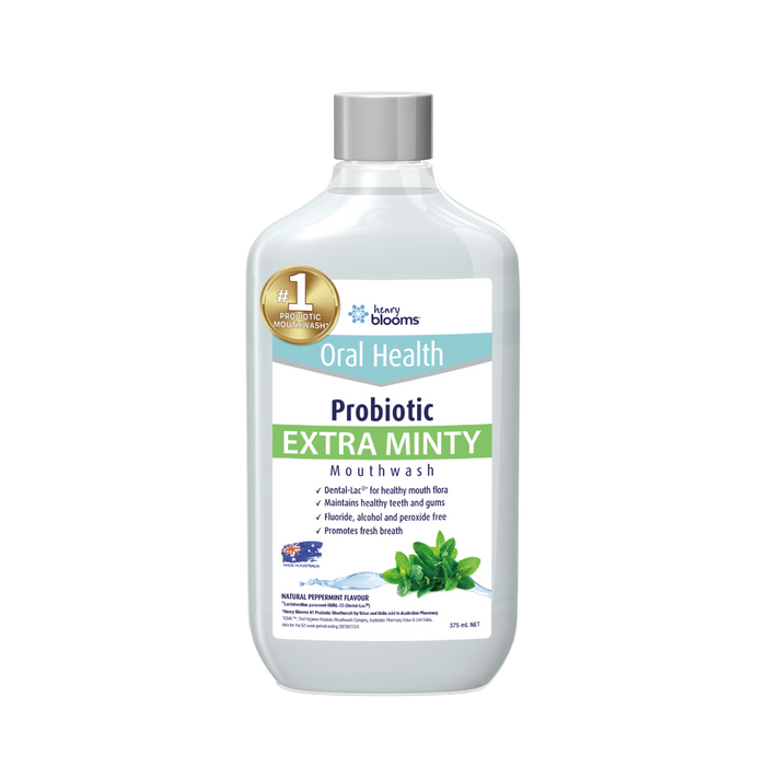 Henry Blooms Probiotic Mouthwash 375ml.