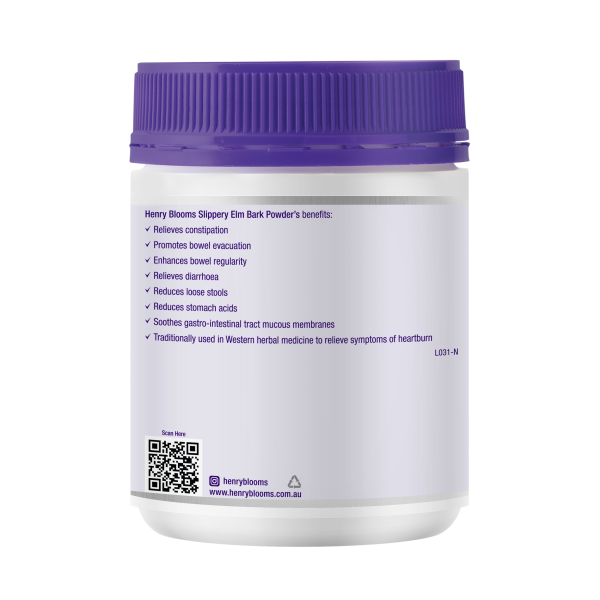 Henry Blooms Slippery Elm Bark 125g Powder.