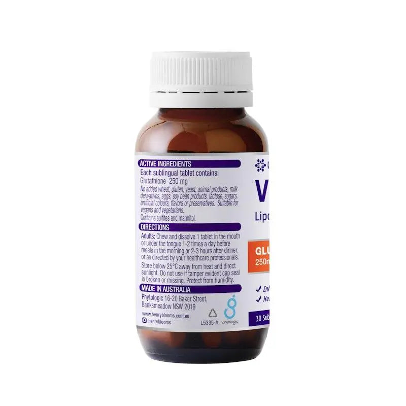 Henry Blooms VitaQIK Liposomal Glutathione 30 Tablets Giant Chemist Harbour Town Henry Blooms VitaQIK Liposomal Glutathione 30 Tablets Giant Chemist Harbour Town