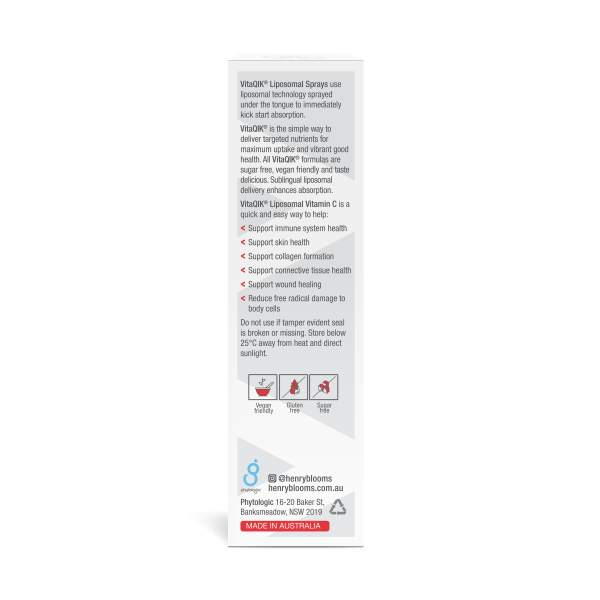 Henry Blooms VitaQIK Liposomal Vitamin C Spray 50ml.