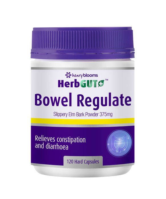 Henry Blooms Bowel Regulate Slippery Elm 375mg 120 Capsules