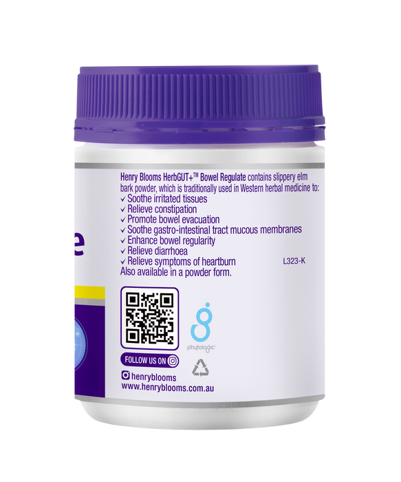 Henry Blooms Bowel Regulate Slippery Elm 375mg 120 Capsules