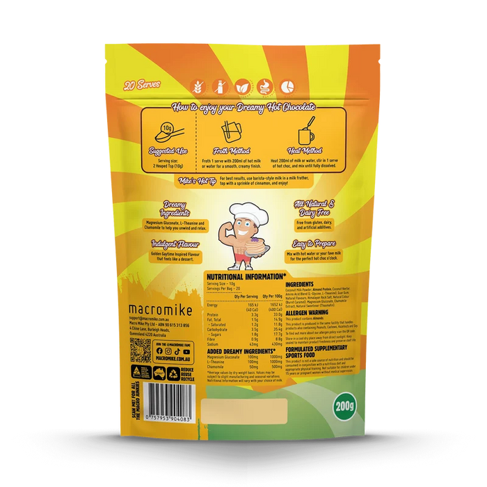Macro Mike Dreamy Hot Chocolate Golden Gaytime 200g.