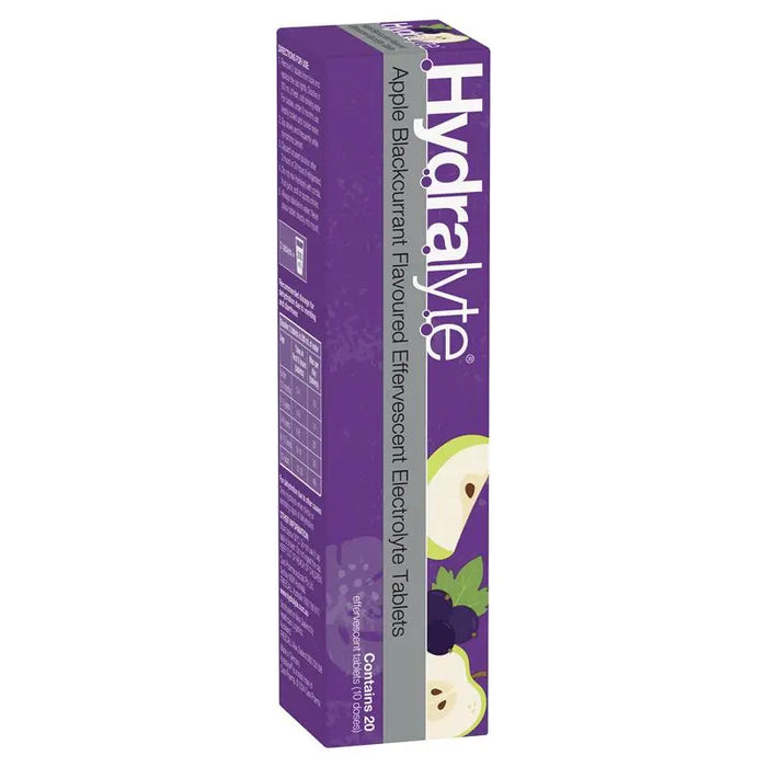 Hydralyte Effervescent Tablets Apple Blackcurrant 20