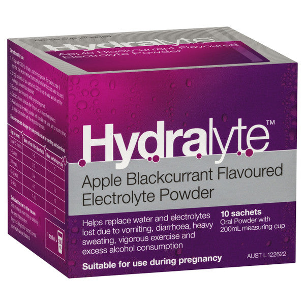 Hydralyte Sachets Apple Blackcurrant 4.9g x 10