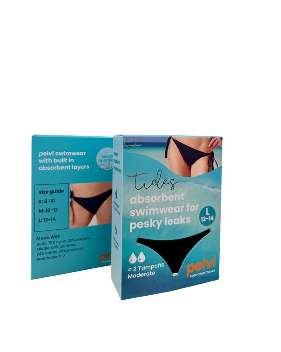 Pelvi Tides Swimwear Black Small 8-10