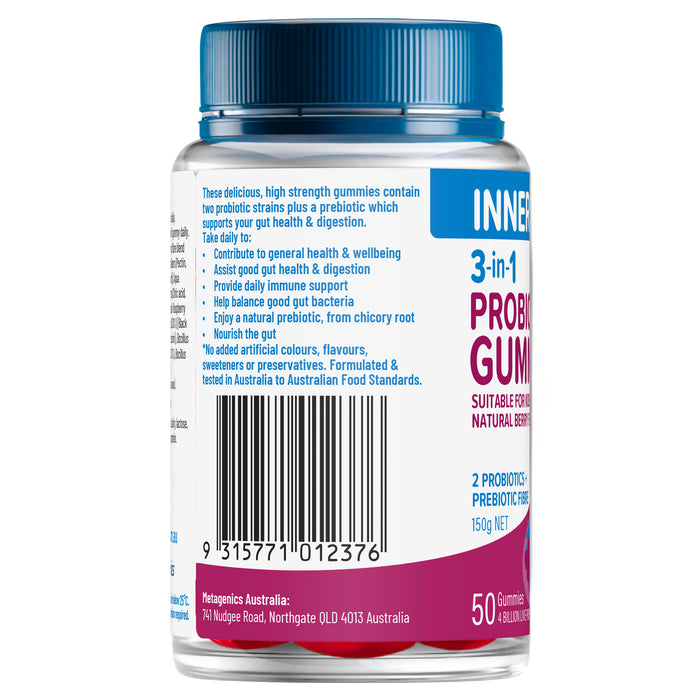 Inner Health Adult Raspberry Probiotic 50 Gummies