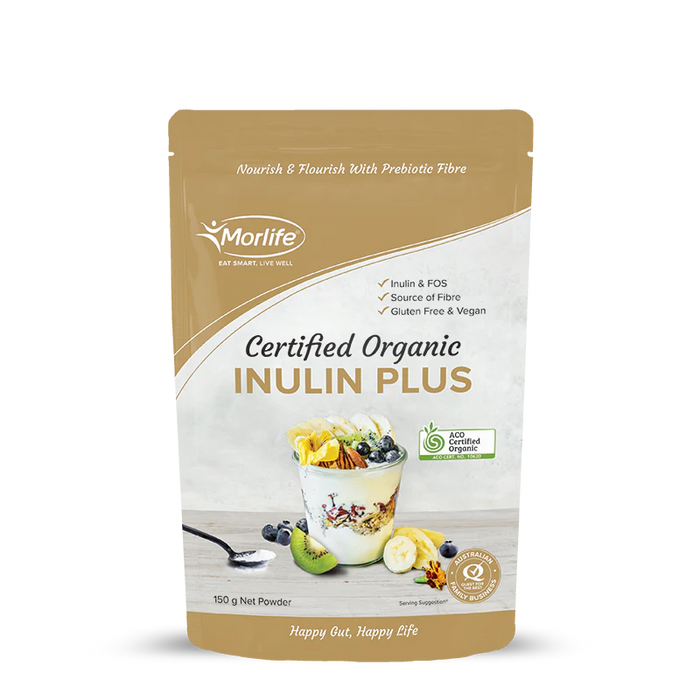 Morlife Inulin Plus Certified Organic Powder 150g