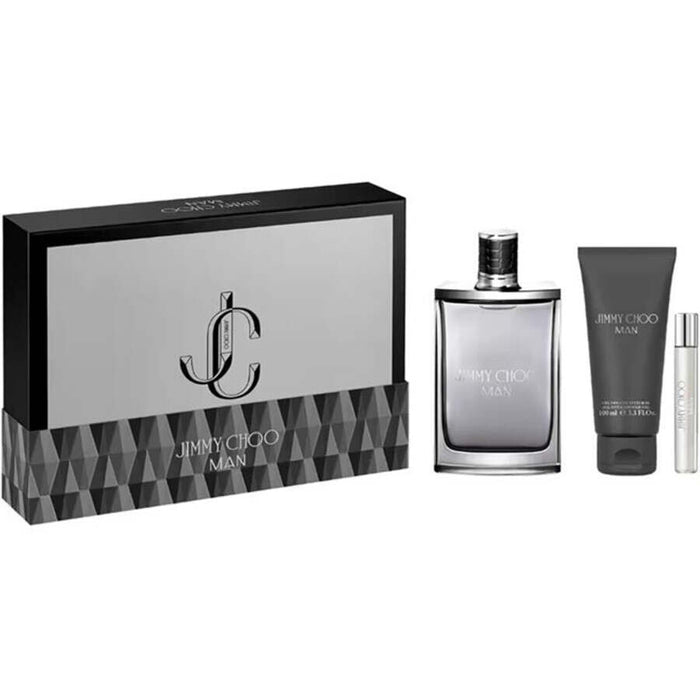 Jimmy Choo Man Trio Gift Set: 100ml EDT + 7.5ml EDT + 100ml Shower Gel