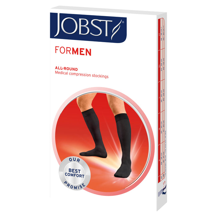 Jobst For Men Knee High Medium Black 15-20mmHg