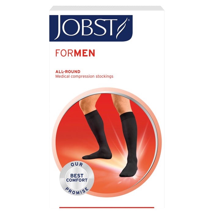 Jobst For Men Casual Knee High Large Black 15-20mmHg