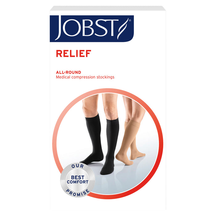 Jobst Relief Knee High Closed Toe Xlarge Fc Beige 15-20mmHg