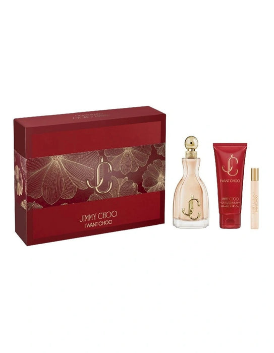 Jimmy Choo I Want Choo Trio Gift Set: 100ml EDP + 100ml Body Lotion + 7.5ml EDP