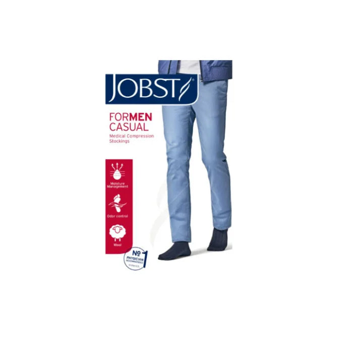 Jobst For Men Casual Knee High Extra Large Black 15-20mmHg