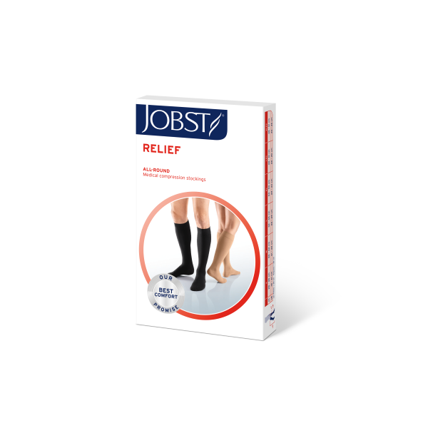 Jobst Relief Knee High Open Toe Small Beige 15-20 mmHg Compression Stocking