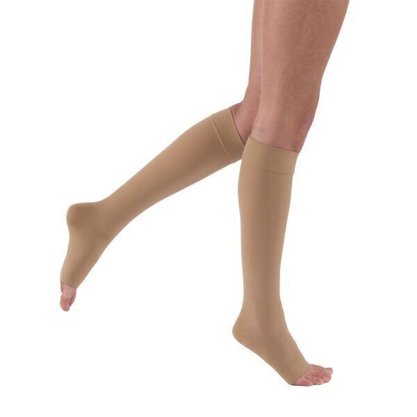 Jobst Relief Knee High Open Toe Small Beige 15-20 mmHg Compression Stocking