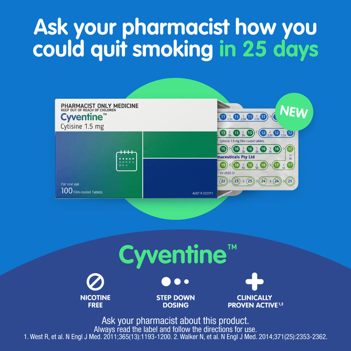 Cyventine Tablets 1.5mg Blister 100.