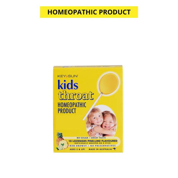 Key Sun Kids Throat - Pine-Lime 10 Lozenges
