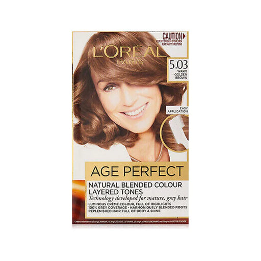 L'Oreal Excellence Age Perfect 5.03 Warm Golden Brown.