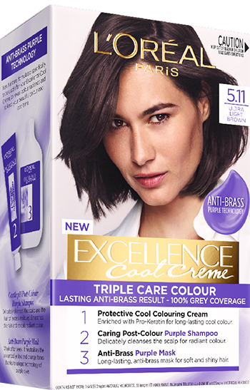 L'Oreal Excellence Cool 5.11 Ultra Ash Light Brown.