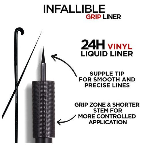 L'Oreal Infallible Grip 24HR Liquid Eyeliner Vinyl Black.